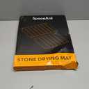 SpaceAid 2 Pack Stone Dish Drying Mats for Kitchen Counter, Expandable Absorbent Rack Dish Pad, Quick Dry Diatomaceous Earth Dishes Mat Tray, Absorbing Sink Stone Mat Board (Gray) (15.8"L x 11.8"W)