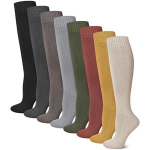 Shihanee 8 Pairs Warm Winter Knee High Socks for Women Boot Thick Socks for Cold Weather Hiking Skiing Working Winter Gifts