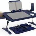 Limitless TotalDesk Portable Workstation and Lap Desk with Adjustable Height & Tilt (Navy)