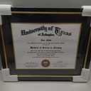 15x18 Diploma Frame for 11x14 Certificate/Document/Picture with Black and Gold Mat, Solid Wood Degree Frame, UV Protection Acrylic Wall Display