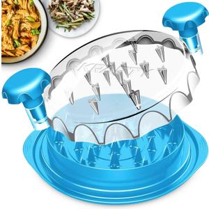KRAFTY Chicken Shredder, Meat Shredder Tool, Chicken Shredded Tool Twister, Desmenuzador De Pollo, Anti Slip Base, Best For Chicken Breast, Beef, Turkey, Turquoise Color