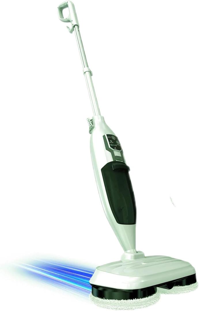 Steam Mop with 13 Accessories,Steam Cleaner for Home,Floor Scrubber spin mop for Hard Floors Deep Cleaning, 4 Washable Mop Pads for Home Use, 550ml Capacity,30 Second Heat-Up