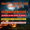 4 Pcs Zombie Area Caution Tape - DO NOT CROSS, 3 Inch x 120 Ft, Scary Halloween Zombie Decorations, Warning Barricade Safety Tape for Haunted House Party Danger Zone
