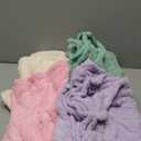 VitalCozy 4 Pcs Soft Fleece Baby Blankets Set 30" x 40" 3D Plush Warm Nursery Swaddling Bed Blanket Little Boys Girls Infant Toddlers and Newborn Receiving Gifts Blankets(Light Color)