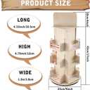 Spiareal Rotating Display Stand 3 Tier Rotating Sticker Display Stand Wooden Greeting Card Stand Multi Pocket Photo Holders Stand for Retail Craft Showcase(Wood)