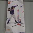 3-in-1 Baseball Set for Kids 3-5 - Tee Ball Stand, Hanging Tee, Ball Launcher and 6 Softballs - Adjustable Height, Indoor/Outdoor Sport Gifts for Boys Girls, Blue