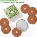 Hanging Citronella Incense Coil and Holder Outdoor Candles - Each Coil Could Last for 24 Hours - Suitable for Outdoor Camping, Patio, Hiking,etc, 6 Pack