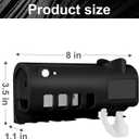 Hanging toothbrush holder and space saving toothpaste dispenser. This convenient organizer neatly stores toothbrushes and toothpaste together, ensuring safe and secure use for the whole family (Black)