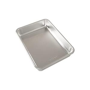 Nordic Ware Natural Aluminum Commercial Rectangular Cake Pan, Exterior dimensions 12.9 x 9.5 x 2.5 inches and interior dimensions 12.1 x 8.8 x 2.5 inches