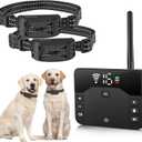 2-in-1 Wireless Dog Fence & Remote Training Collar System, Electric Containment System with Adjustable Boundary, Beep/Vibration/Static Modes, Rechargeable Waterproof Dog Collar