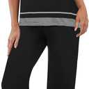 Ekouaer Capri Pajama Sets for Women Short Sleeve Tops Sleepwear Sleep Sets Pjs Sets Soft Two Piece Loungewear Sets (3X-Large, Black)