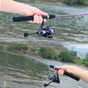 Sougayilang Spinning Reel and 2-Piece Fishing Rod Combo, Durable Graphite & Fiberglass Rod, Split-Grip Cork Handle, Right/Left Handle Position, 6'00''-2000