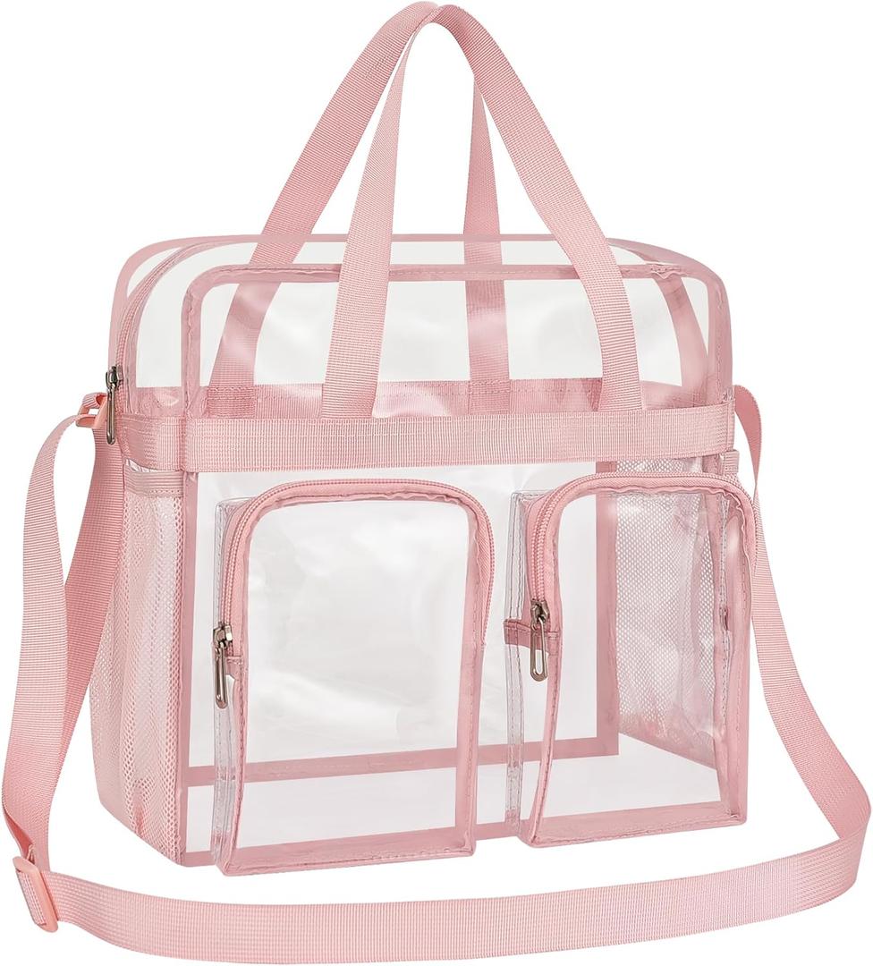 Oraben Clear Tote Bag Clear Bag Stadium Approved 12x6x12 Stadium Bag for Work, Sports Games,Gym