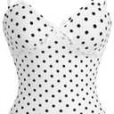 Verdusa Women's Polka Dots Cami Top Bow Lace Y2k Going Out Cute Tops (XL)
