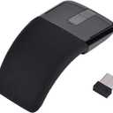 143 Foldable Touch Mouse, Arc Touch Mouse Mice Receiver for PC Laptop Smart TV, Stylish Appearance(Black)