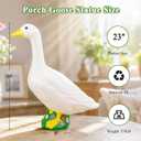 23-Inch Porch Goose Statue, Outdoor Goose Decor with Adjustable Head