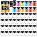 Plastic Jars with Lids 4 OZ 48 PCS, Small Cosmetic Slime Containers Clear Travel Round Jars Empty Leak Proof Refillable Sample Containers with Black Lids for Lotion, Cream, Cosmetics