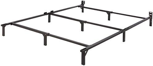 Metal Bed Frame, 9-Leg Base for Box Spring and Mattress, Queen, Tool-Free Easy Assembly, 79.5" L x 59.5" W x 7" H, Black