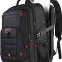 LifetimeWarranty Extra Large Travel Backpack With 52L Capacity, Long-Term Durability TSA Backpack,Anti-Theft 17.3" Big Business Laptop Backpack for Men&Women,Water Resistant College Rucksack Bag Black