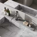 Faucet Mat for Kitchen Sink, 23.6" Diatomite Stone Drying Mat For Kitchen Counter, Prevents Moisture, Super Absorbent, Quick Drying Sink Splash Guard for Bathroom (Light Gray)