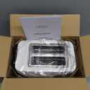 bella 2 Slice Toaster with Auto Shut Off - Extra Wide Slots & Removable Crumb Tray and Cancel, Defrost & Reheat Function - Toast Bread, Bagel & Waffle, White