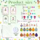 Chunful 1022 Pcs Easter Charms Beads Bracelet Jewelry Making Bunny Easter Egg Colorful Cross Pastel Alphabet Bead DIY Jewelry Craft Gift with Blessing Cards for Women Girls Kids Classroom Party Favors