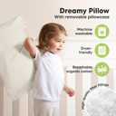 KeaBabies Toddler Pillow with Pillowcase, Jumbo 14X20 - Soft Organic Cotton Toddler Pillows for Sleeping - Machine Washable - Perfect for Travel, Toddler Bed Set (Clay)