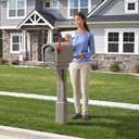 Step2 MailMaster Express Mailbox & Post, Weather Resistant, Large Outdoor Mailboxes, Made of Durable Plastic, Easy to Install, Flag Included, Mocha