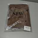 OPOIPIN Women's Button Down Shirt Asymmetrical High Low Hem Blouse V Neck Long Sleeve Tunic Tops Brown Small (S)