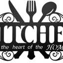 Metal Kitchen Wall Decor,Kitchen Signs Decoraions For Wall,Rustic Kitchen Decor Sign,Country Farmhouse Decoration for Kitchen or Dining Room,13.8x8.8 Inches (Black),BiaGift1126-2