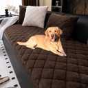 vctops Faux Fur Couch Cover for Dogs Fuzzy Pet Couch Covers for Sofa Checkered Dog Couch Covers for 3 Cushion Couch Sofa Pet Friendly Non Slip Sofa Cover Pet Blanket (Coffee,28"x94")