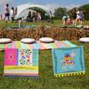 Talking Tables Colorful Mexican Pom Pom Garland for Boho Fiesta Birthday Party Llama Decor; Great for Encanto, Moana Themes; 13ft Paper Garland, Easy to Hang