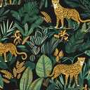XRUIBZI Leopard Wallpaper Peel and Stick Jungle Animal Wallpaper Vinyl Wallpapers Tropical Contact Paper for Cabinets Waterproof Self Adhesive Wall Paper for Kitchen Countertop Wall 17.5" x 118"