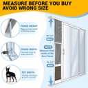 XL Dog Door for Sliding Glass Door, Extra Large Patio Doggy Door Insert for Sliding Door, Height Adjustable from 44" to 84", Flap Width: 14 inch, 14.3 x 23.5 inches