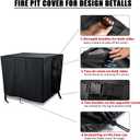 Rectangular Fire Pit Cover 71 Inch,Propane Gas Fire Pit Table Cover,Outdoor Waterproof Firepit Table Cover - 71 X 40 X 27 Inch