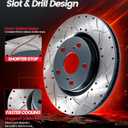 Front Rotors Compatible with Camry [2007-2017] Brake Rotor Kit