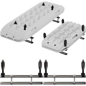 ALL-TOP Recovery Board Mount Kit, Universal Bracket for Traction Tracks, Adjustable DIY Lockable Pin Set for Roof Rack, Crossbar & Cargo Basket