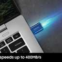 Samsung Type-C USB Flash Drive, 128GB, Transfers 4GB Files in 11 Secs w/Up to 400MB/s USB 3.2 Gen 1 Read Speeds, Compatible w/USB 3.0/2.0, Waterproof, 2022, Blue, MUF-128DA/AM