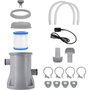 Pool Filter Pump 330 GPH, Inflatable Swimming Pool Filter, Type I Pool Filters Type 1, Filter Pump for Easy Set Up Pool