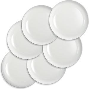 Ceramic Dessert Plates Set of 6,7 Inch White Appetizer Plates,Round Small Salad Plates Dinner Plates,Porcelain Dessert Plates for Snacks Cake,Microwave & Dishwasher Safe