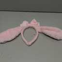 Anime Plush Ears Headband Furry Bunny Ears Halloween Adults Costume Cosplay Fits for Women 18+ (Pink) (Pink)