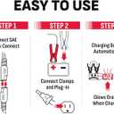 Schumacher Electric 1.5A Car Battery Charger and Maintainer, 3-in-1 Solution, for 6V/12V Power Sport, Automotive, and Marine Batteries, SC1355.