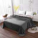 Soft Queen Size Blanket for All Season Warm Fuzzy Microplush Lightweight Thermal Fleece Summer Autumn Fall Winter Spring Blankets for Queen Full Bed Couch Sofa,90x90 Inches,Dark Gray