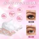 Buqikma Lash Shampoo Kit, Eyelash Extension Cleanser, Pink, 2.02Fl oz | Includes USB Rechargeable Lash Fan, Cleansing Brush, Rinse Bottle & 50 Mascara Wands for Complete Lash Aftercare