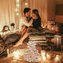 Lust Tower Games for Adults Super Naughty Block Tower Tumbling Wooden Tower Stacking Block for Couples Date Night Ideas for Valentine Lover Drunking Games(48pcs)