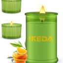 Scented Candles Set: Aromatherapy Candle for Home Fragrance | Long Lasting with 80 Hour Burn Time, 6.2oz | Natural Soy Candles Gifts for Women Men | 3 Pack Candle for Home Scented (Citrus Tea)