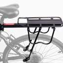Bike Luggage Rack Rear Adjustable Bicycle Touring Carrier with Fender Board Frame-Mounted for Heavier Top Side Loads