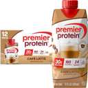 Premier Protein Shake, Caf Latte with Caffeine for Energy 30g Protein, No Added Sugar, 24 Vitamins & Minerals to Support Immune Health, 11 fl oz, 12 Pack (EXP 05/16/26)