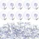 100 Pcs Mini Suction Cup Hooks for Glass Window 0.87 InchWindow Suction Cups with Hook Removable Clear Plastic String Lights Hold for Holiday