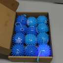 Sotiff 12 Pcs Led Winter Snowflake Stress Balls Light up Spiky Ball Xmas Snow Squeaky Rubber Sensory Toys for Winter Holiday Christmas Decors Stocking Stuffers Party Favor Goodie Bag Fillers